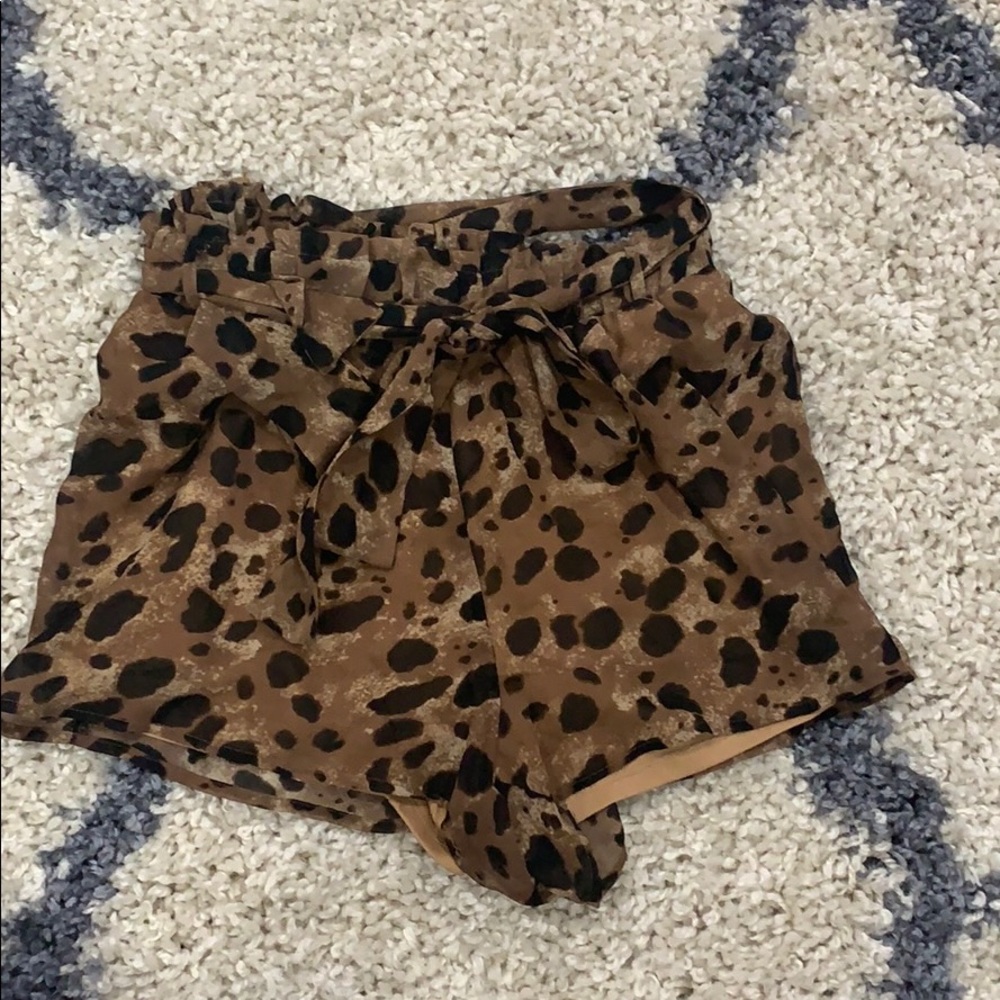 Leopard print shorts